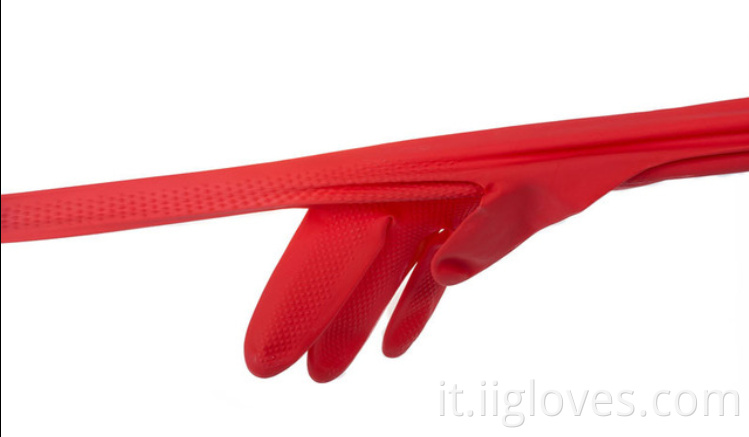 Pulizia rosa di buona qualità per lavare in gomma in gomma lunghi guanti impermeabili